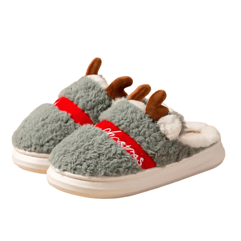 Christmas Deer Plush Slippers Christmas Deer Plush Slippers