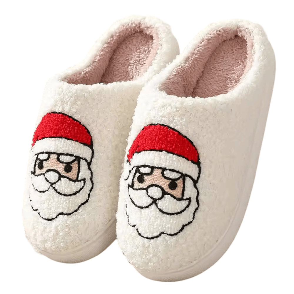 Christmas Santa Claus Plush Warm Slippers