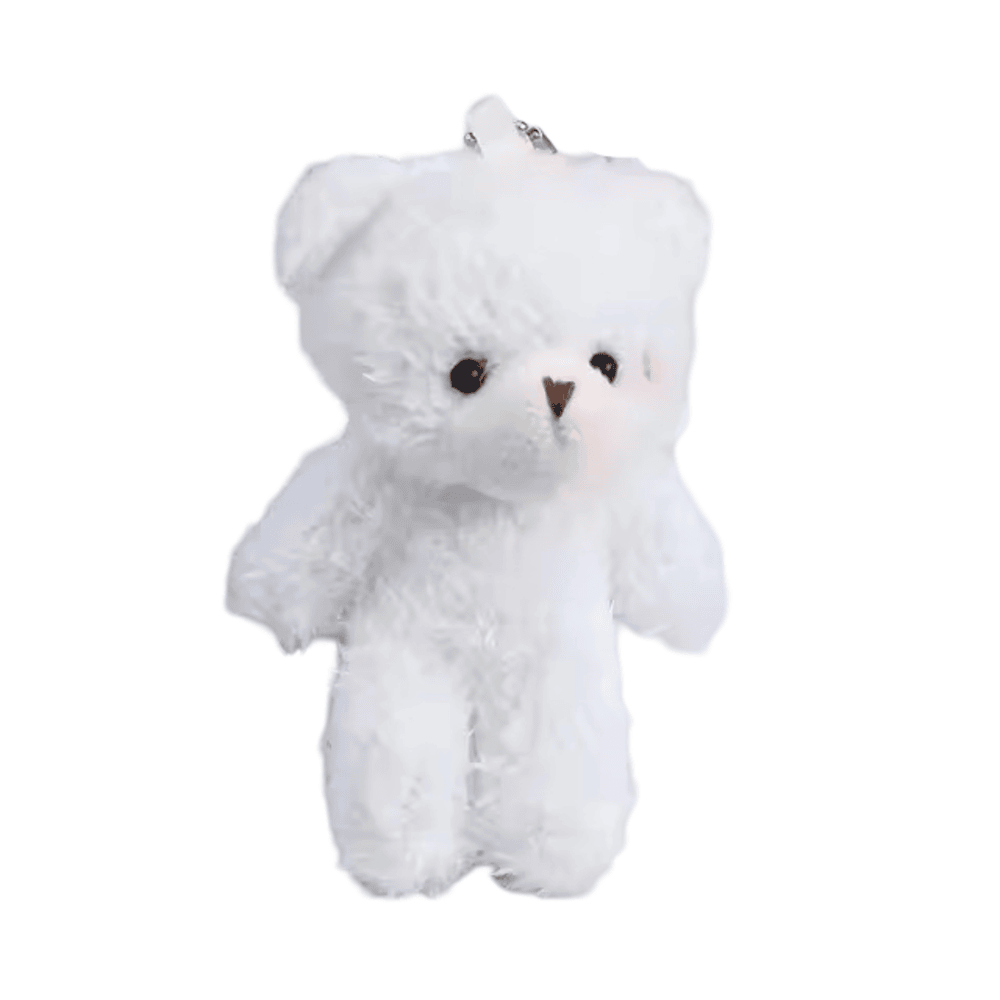 12cm White Teddy Bear Plush Keychain Pendant 12cm White Teddy Bear Plush Keychain Pendant