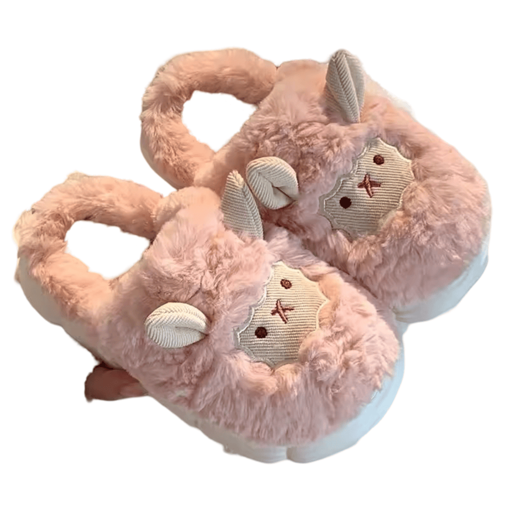 Sheep Plush Slippers For Women