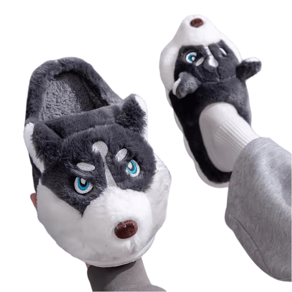 Husky Dog Plush Shoes