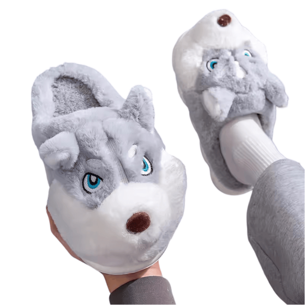 Husky Dog Plush Shoes