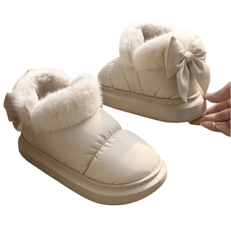 Warm Fluffy Bow Plush Shoes Warm Fluffy Bow Plush Shoes