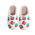 Cherry Pattern Stuffed Plush Slippers