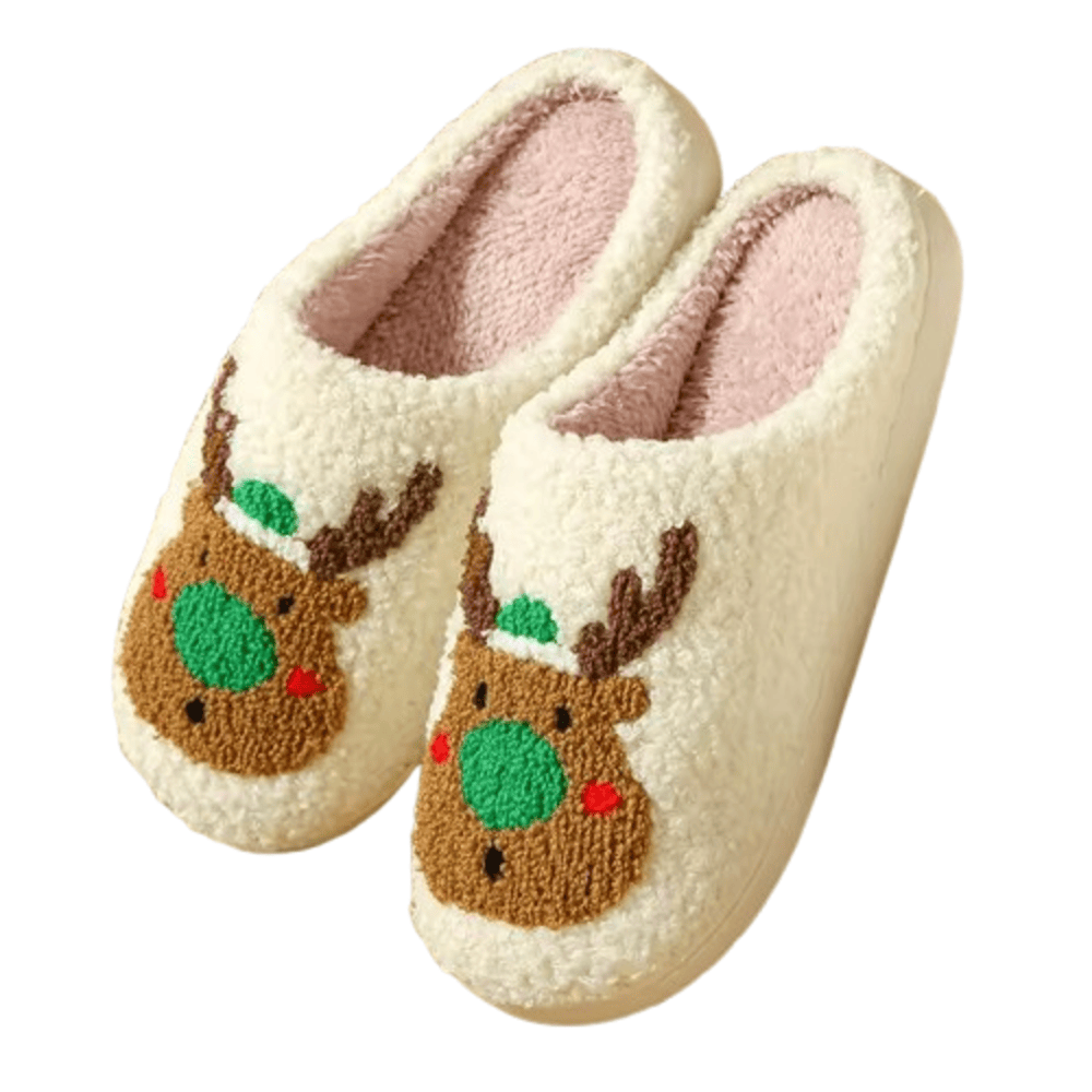 Christmas Deer Plush Slippers Christmas Deer Plush Slippers