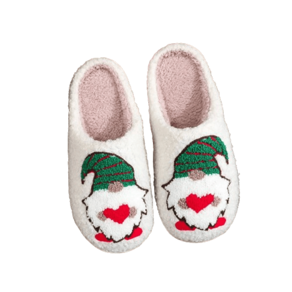 Christmas Elf Gnome Santa Dwarf Winter Plush Slippers Christmas Elf Gnome Santa Dwarf Winter Plush Slippers