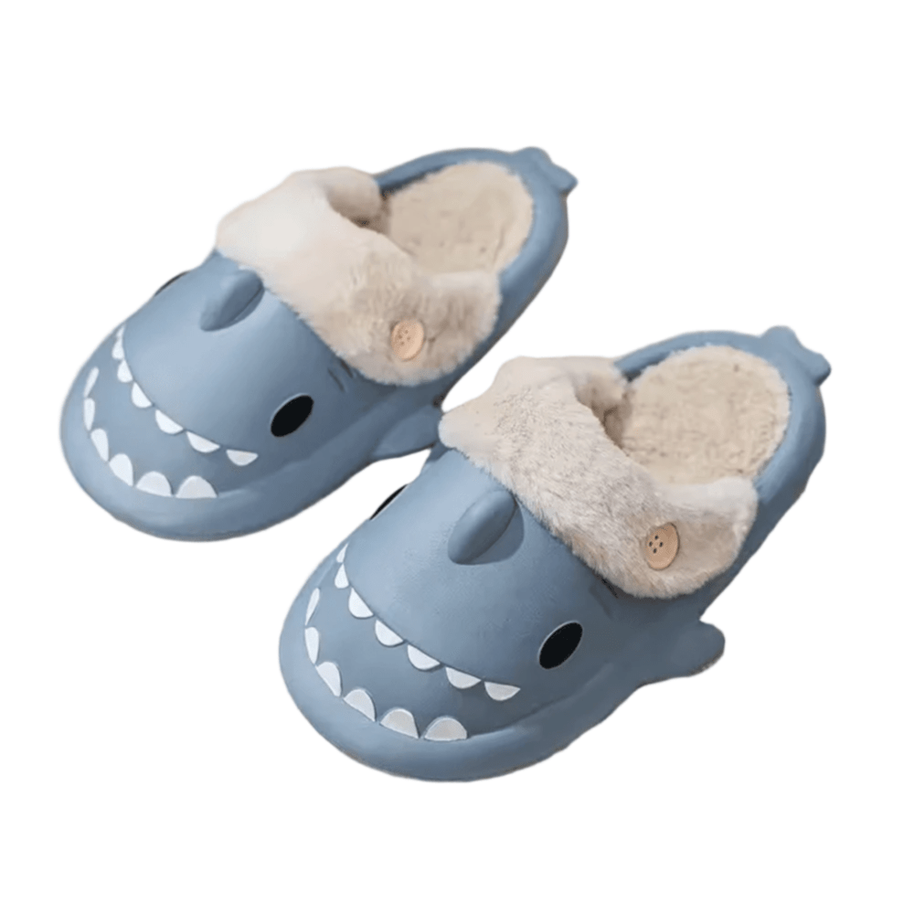 Winter Blue Shark Indoor Slippers Winter Blue Shark Indoor Slippers