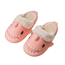 Winter Pink Shark Indoor Slippers