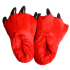 Winter Red Monster Paw Plush Indoor Shoes