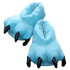 Winter Sky Blue Monster Paw Plush Indoor Shoes