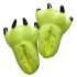 Winter Green Monster Paw Soft Plush Indoor Shoes