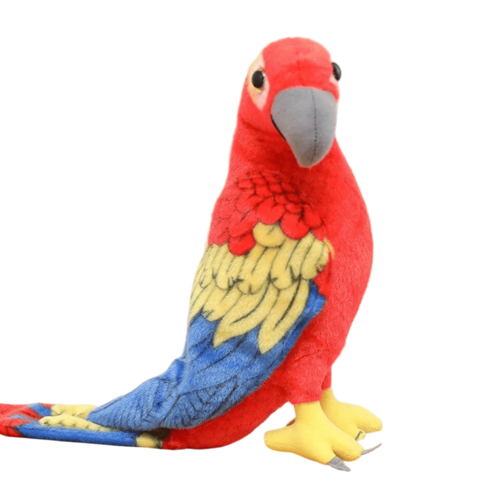 Realistic Red Parrot Soft Plush Toy Realistic Red Parrot Soft Plush Toy