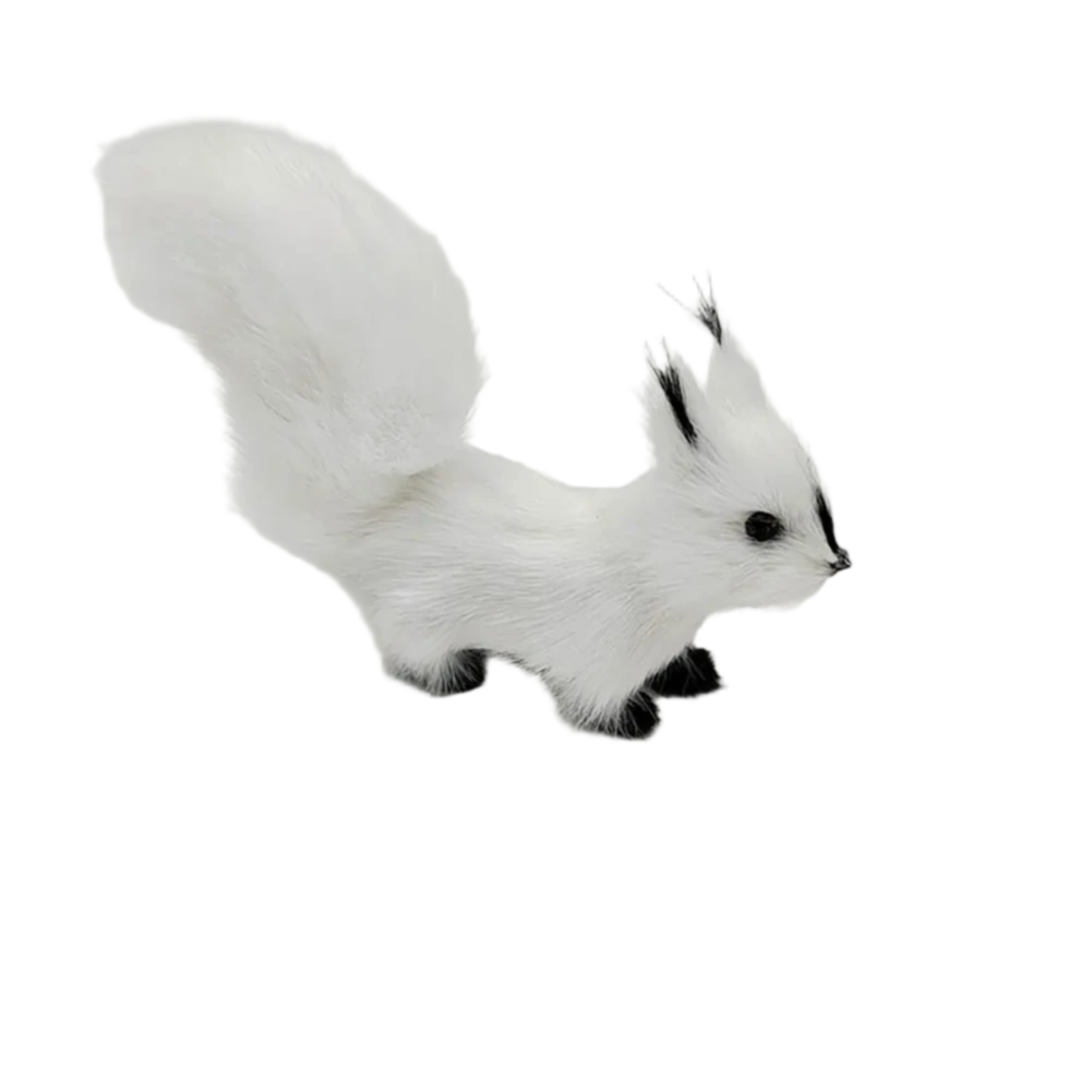 Mini Squatting White Squirrel Soft Toy Mini Squatting White Squirrel Soft Toy
