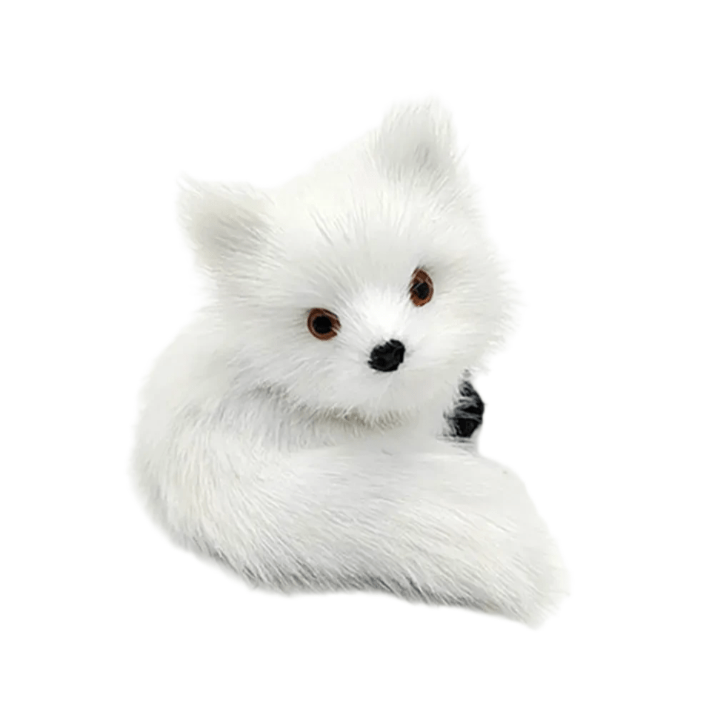 Soft Mini White Realistic Fox Toy Soft Mini White Realistic Fox Toy