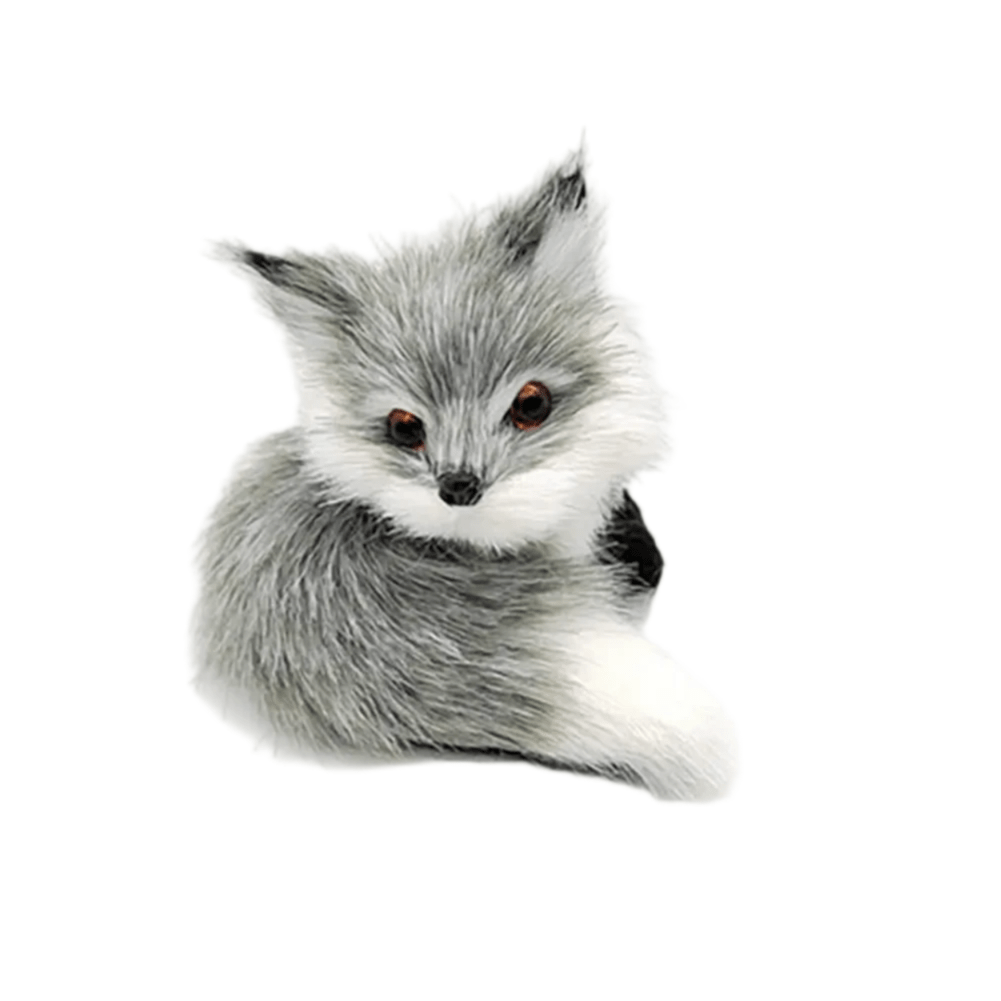 Soft Mini Realistic Grey Fox Toy Soft Mini Realistic Grey Fox Toy
