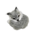 Soft Mini Realistic Grey Fox Furry Toy