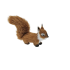 Realistic Mini Dark Brown Squatting Squirrel Toy