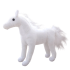 Realistic White Horse Plush Toy