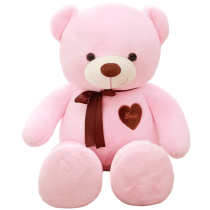 Giant Scarf Huge Pink Bear Plush Toy