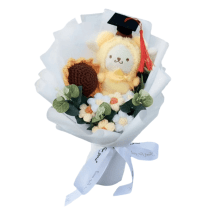 Sanrio Cartoon Graduation Pompompurin Plush Sunflower Bouquet