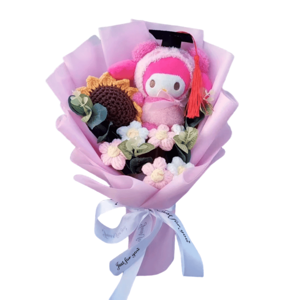 Sanrio Cartoon Graduation My Melody Plush Sunflower Bouquet Sanrio Cartoon Graduation My Melody Plush Sunflower Bouquet