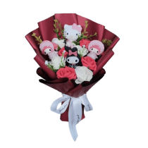 Sanrio Cartoon Characters Plush Flower Bouquet