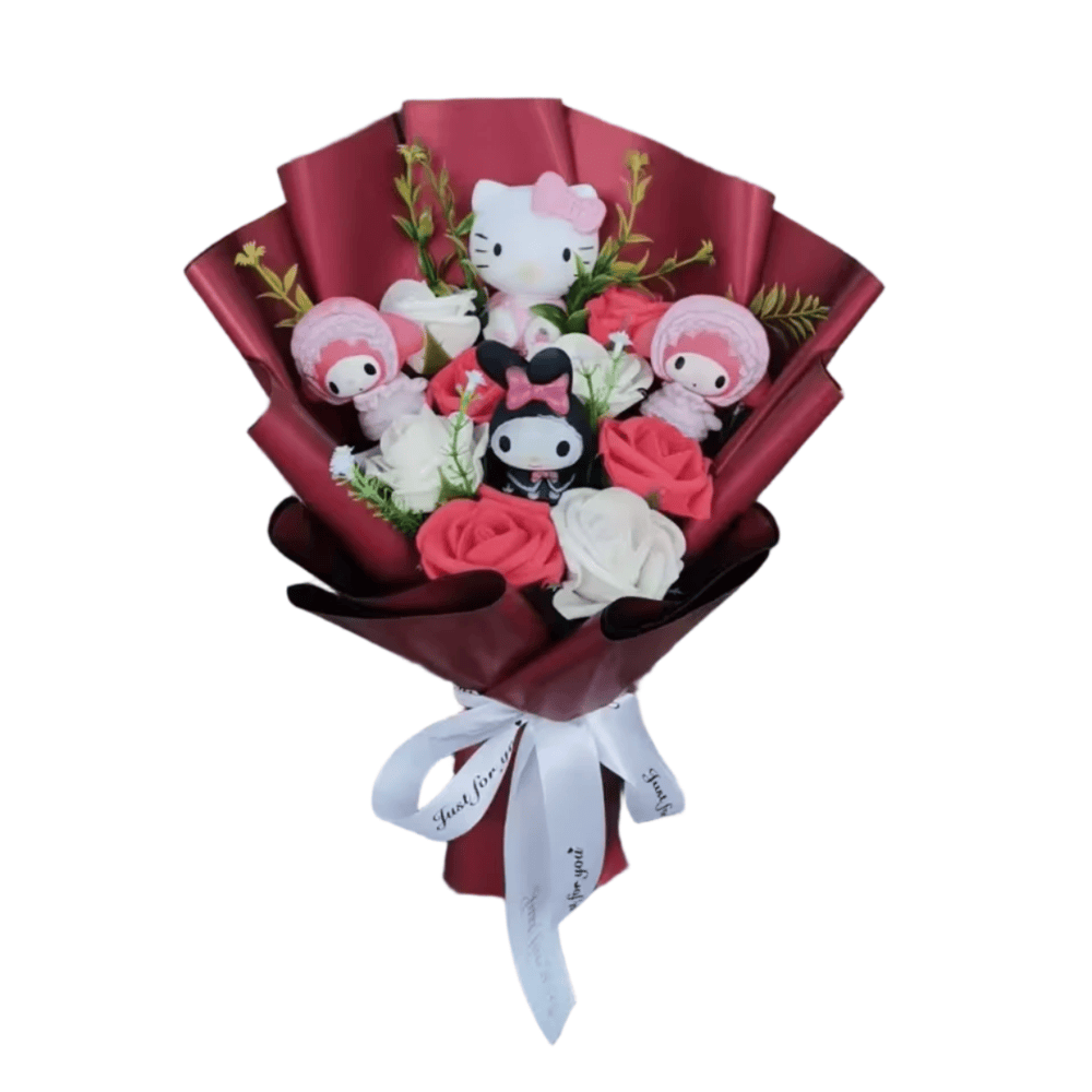 Sanrio Cartoon Characters Plush Flower Bouquet Sanrio Cartoon Characters Plush Flower Bouquet