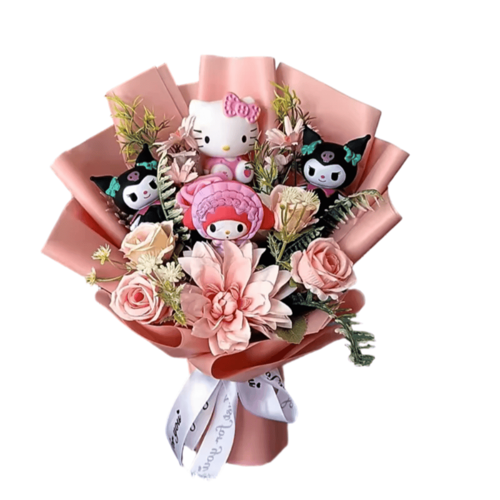 Sanrio Anime Characters Plush Flower Bouquet Sanrio Anime Characters Plush Flower Bouquet