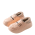 Soft Pink Bear Design Winter Shoes