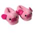 Cartoon Dark Pink Pig Winter Plush Slippers