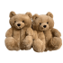 Cartoon Light Brown Teddy Bear Plush Slippers
