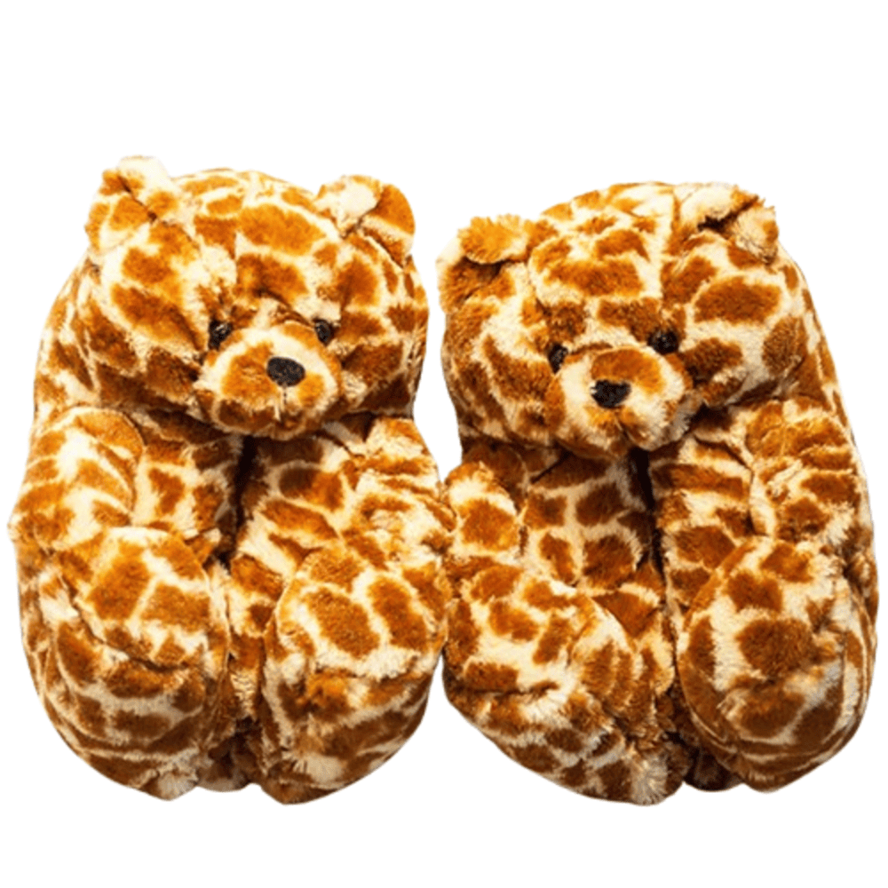 Cartoon Giraffe Teddy Bear Plush Slippers Cartoon Giraffe Teddy Bear Plush Slippers