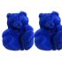 Cartoon Blue Teddy Bear Plush Slippers