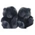 Cartoon Black Teddy Bear Plush Slippers