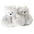 Cartoon White Teddy Bear Plush Slippers