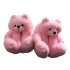Cartoon Pink Teddy Bear Plush Slippers