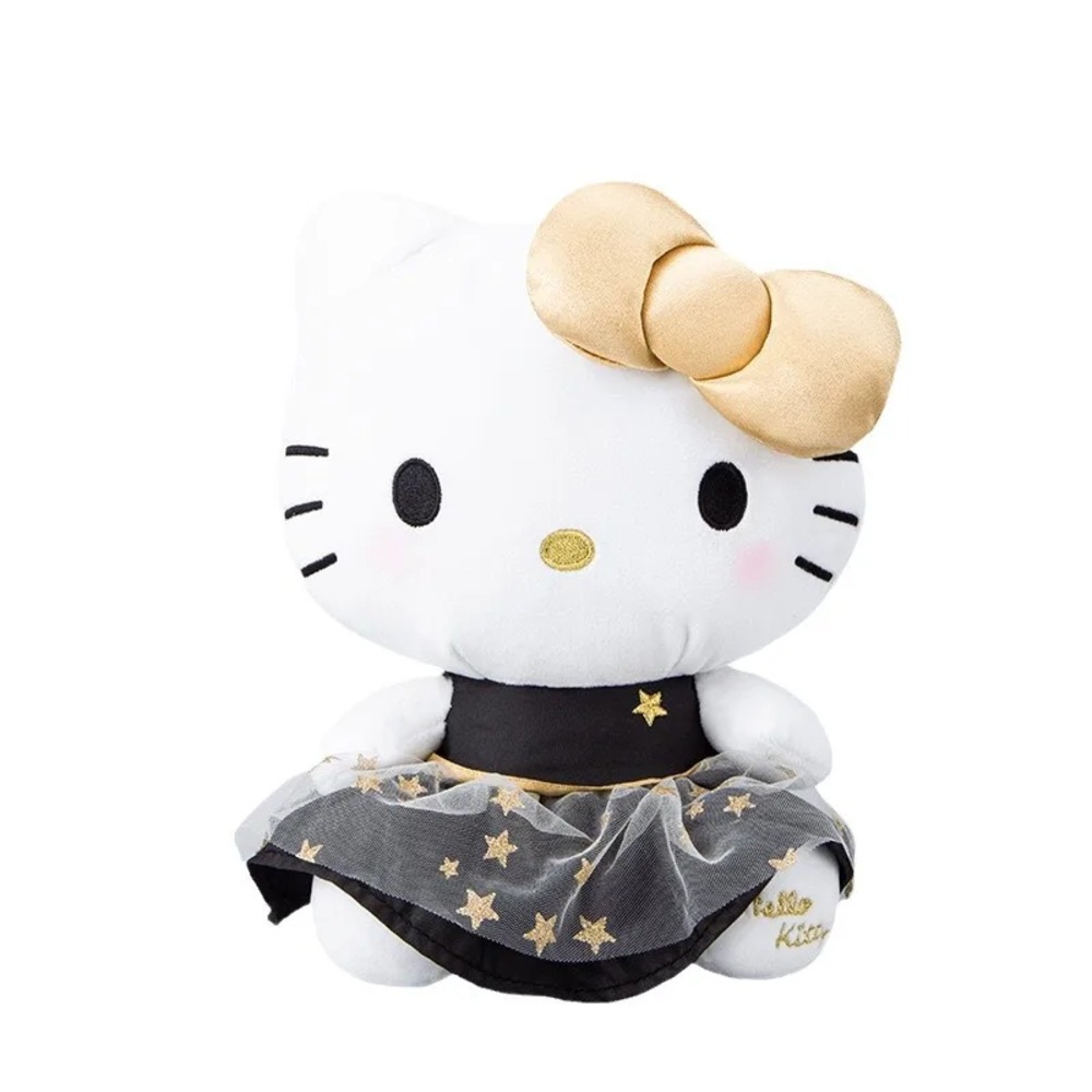 25cm Sanrio Black Golden Hello Kitty Plush Toy 25cm Sanrio Black Golden Hello Kitty Plush Toy