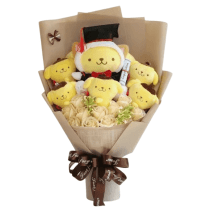 Cartoon Sanrio Graduation Pompompurin Stuffed Plush Bouquet