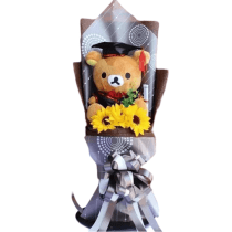 Cartoon Graduation Rilakkuma Stuffed Plush Bouquet
