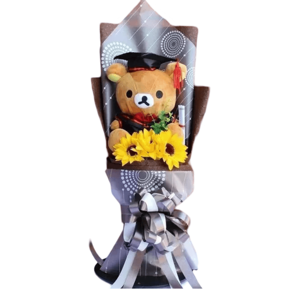 Cartoon Graduation Rilakkuma Stuffed Plush Bouquet