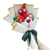 Cartoon Spider Man Plush Toy Christmas Bouquet