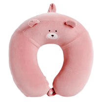 Cartoon Pink Bear U-Shaped Pillow