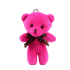 Cartoon Stuffed Plush Pink Bear Toy Keychain