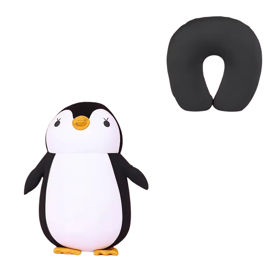Animal Black Penguin U-Shaped Neck Pillow With Toy Animal Black Penguin U-Shaped Neck Pillow With Toy