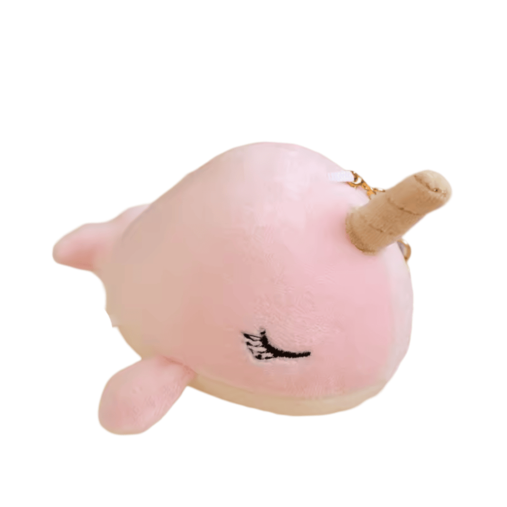 Cartoon Sea Fish Pink Narwhal Plush Keychain Cartoon Sea Fish Pink Narwhal Plush Keychain