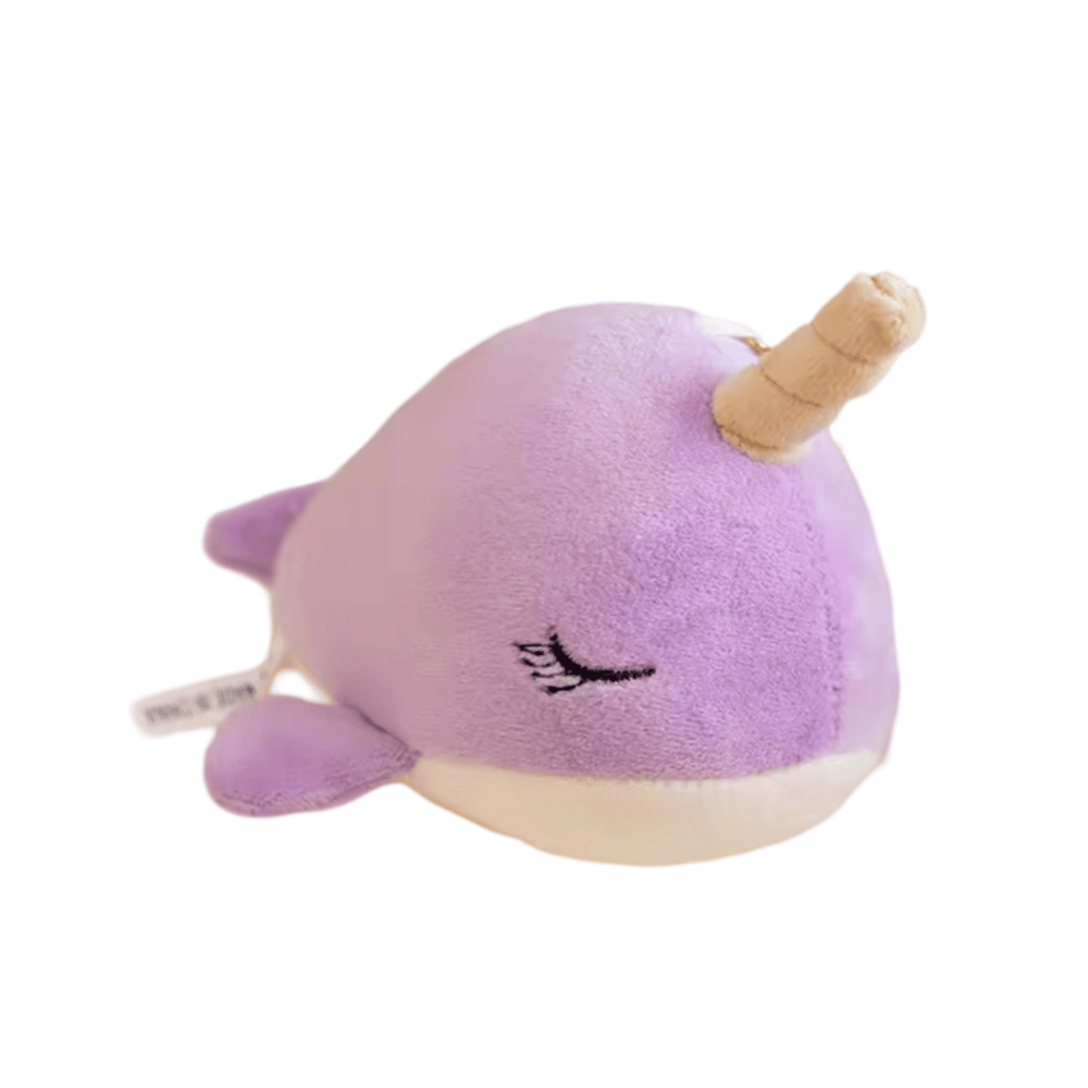 Cartoon Sea Fish Purple Narwhal Plush Keychain Cartoon Sea Fish Purple Narwhal Plush Keychain