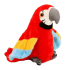 Soft Red Macaw Parrot Stuffed Plush Toy