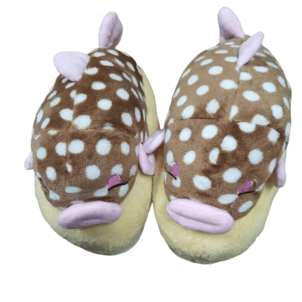 Spotted Handfish Winter Plush Slippers