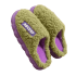 Purple Alphabet Pattern Plush Indoor Slippers