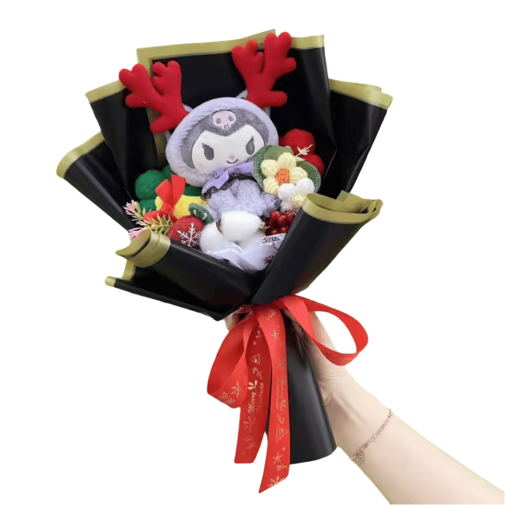 Cartoon Kuromi Plush Toy Christmas Bouquet Cartoon Kuromi Plush Toy Christmas Bouquet